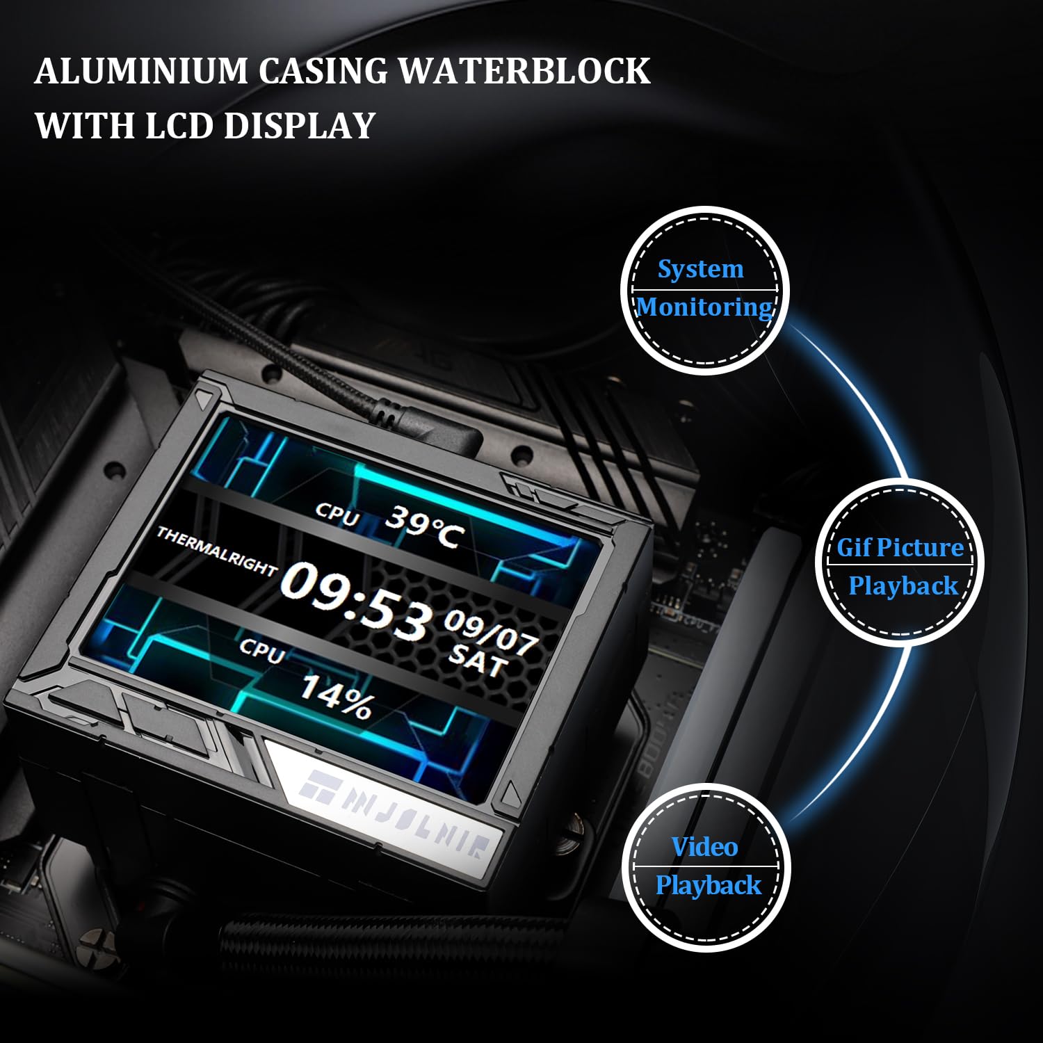Thermalright Liquid Cooler Mjolnir Vision X 360 LCD ARGB Black Without fan Thermalright Liquid Cooler Mjolnir Vision X 360 LCD ARGB Black Without fan